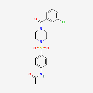 N-(4-{[4-(3-chlorobenzoyl)-1-piperazinyl]sulfonyl}phenyl)acetamide