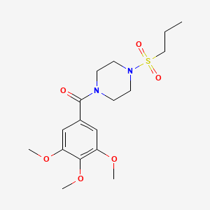 molecular formula C17H26N2O6S B3468449 1-(propylsulfonyl)-4-(3,4,5-trimethoxybenzoyl)piperazine 