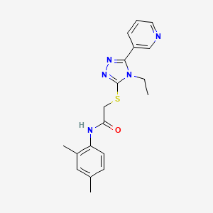 molecular formula C19H21N5OS B3468457 N-(2,4-dimethylphenyl)-2-{[4-ethyl-5-(3-pyridinyl)-4H-1,2,4-triazol-3-yl]thio}acetamide 