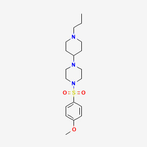 1-[(4-methoxyphenyl)sulfonyl]-4-(1-propyl-4-piperidinyl)piperazine