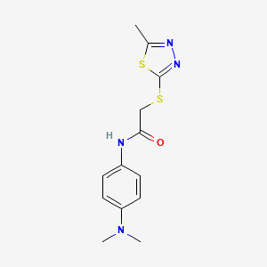 N-[4-(dimethylamino)phenyl]-2-[(5-methyl-1,3,4-thiadiazol-2-yl)thio]acetamide