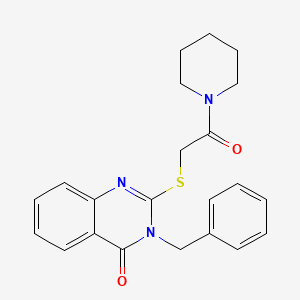 molecular formula C22H23N3O2S B3468567 3-benzyl-2-{[2-oxo-2-(1-piperidinyl)ethyl]thio}-4(3H)-quinazolinone 