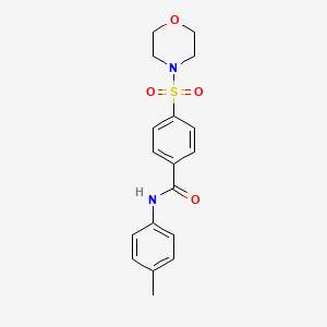 molecular formula C18H20N2O4S B3468583 N-(4-methylphenyl)-4-(4-morpholinylsulfonyl)benzamide 