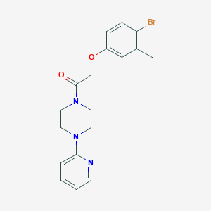 1-[(4-bromo-3-methylphenoxy)acetyl]-4-(2-pyridinyl)piperazine