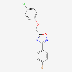 molecular formula C15H10BrClN2O2 B3468644 3-(4-bromophenyl)-5-[(4-chlorophenoxy)methyl]-1,2,4-oxadiazole 