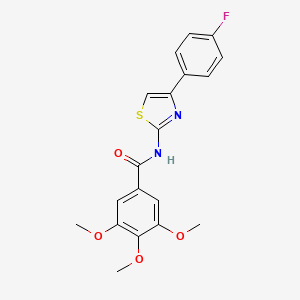 molecular formula C19H17FN2O4S B3468674 N-[4-(4-fluorophenyl)-1,3-thiazol-2-yl]-3,4,5-trimethoxybenzamide 