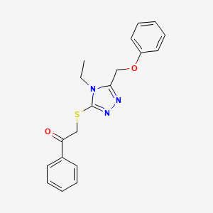 2-{[4-ethyl-5-(phenoxymethyl)-4H-1,2,4-triazol-3-yl]thio}-1-phenylethanone