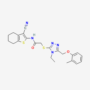 N-(3-cyano-4,5,6,7-tetrahydro-1-benzothien-2-yl)-2-({4-ethyl-5-[(2-methylphenoxy)methyl]-4H-1,2,4-triazol-3-yl}thio)acetamide