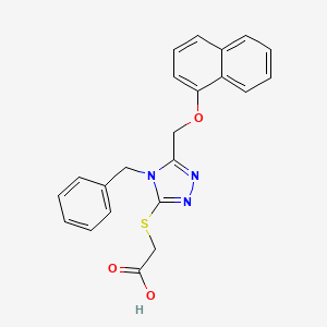 ({4-benzyl-5-[(1-naphthyloxy)methyl]-4H-1,2,4-triazol-3-yl}thio)acetic acid