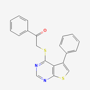 1-phenyl-2-[(5-phenylthieno[2,3-d]pyrimidin-4-yl)thio]ethanone