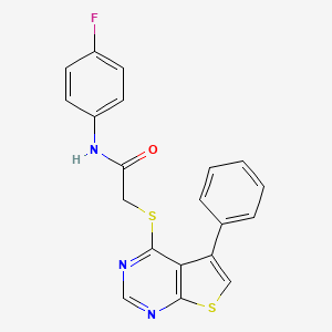 N-(4-fluorophenyl)-2-[(5-phenylthieno[2,3-d]pyrimidin-4-yl)thio]acetamide