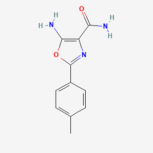 molecular formula C11H11N3O2 B3468753 5-amino-2-(4-methylphenyl)-1,3-oxazole-4-carboxamide 