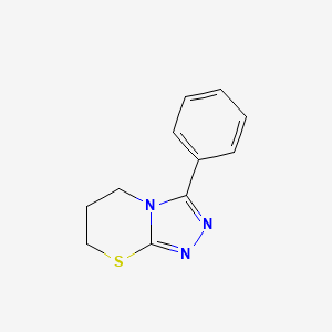 molecular formula C11H11N3S B3468760 3-phenyl-6,7-dihydro-5H-[1,2,4]triazolo[3,4-b][1,3]thiazine 