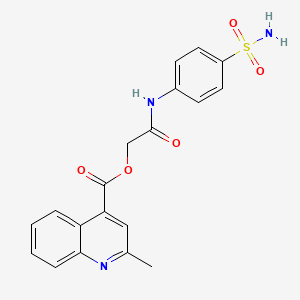 molecular formula C19H17N3O5S B3468777 2-{[4-(aminosulfonyl)phenyl]amino}-2-oxoethyl 2-methyl-4-quinolinecarboxylate 