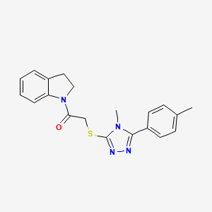 1-({[4-methyl-5-(4-methylphenyl)-4H-1,2,4-triazol-3-yl]thio}acetyl)indoline