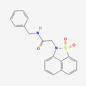 molecular formula C19H16N2O3S B3468830 N-benzyl-2-(1,1-dioxido-2H-naphtho[1,8-cd]isothiazol-2-yl)acetamide 