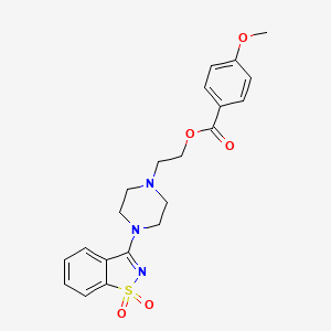 2-[4-(1,1-dioxido-1,2-benzisothiazol-3-yl)-1-piperazinyl]ethyl 4-methoxybenzoate