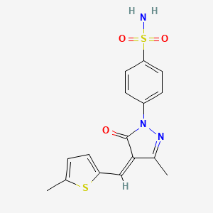 4-{3-methyl-4-[(5-methyl-2-thienyl)methylene]-5-oxo-4,5-dihydro-1H-pyrazol-1-yl}benzenesulfonamide