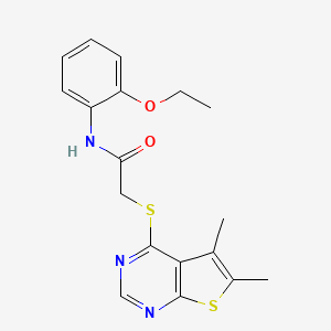 2-[(5,6-dimethylthieno[2,3-d]pyrimidin-4-yl)thio]-N-(2-ethoxyphenyl)acetamide