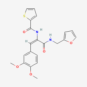 molecular formula C21H20N2O5S B3468903 N-(2-(3,4-dimethoxyphenyl)-1-{[(2-furylmethyl)amino]carbonyl}vinyl)-2-thiophenecarboxamide 