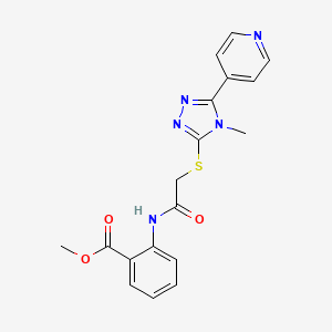 methyl 2-[({[4-methyl-5-(4-pyridinyl)-4H-1,2,4-triazol-3-yl]thio}acetyl)amino]benzoate