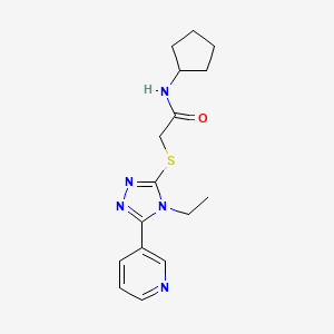 N-cyclopentyl-2-{[4-ethyl-5-(3-pyridinyl)-4H-1,2,4-triazol-3-yl]thio}acetamide