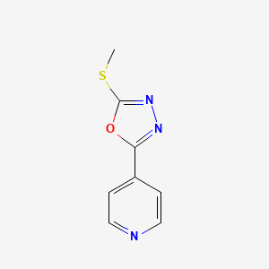 molecular formula C8H7N3OS B3468941 4-[5-(methylthio)-1,3,4-oxadiazol-2-yl]pyridine 