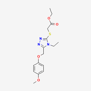 ethyl ({4-ethyl-5-[(4-methoxyphenoxy)methyl]-4H-1,2,4-triazol-3-yl}thio)acetate