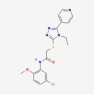 N-(5-chloro-2-methoxyphenyl)-2-{[4-ethyl-5-(4-pyridinyl)-4H-1,2,4-triazol-3-yl]thio}acetamide