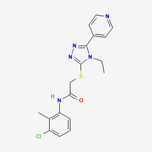 molecular formula C18H18ClN5OS B3469009 N-(3-chloro-2-methylphenyl)-2-{[4-ethyl-5-(4-pyridinyl)-4H-1,2,4-triazol-3-yl]thio}acetamide CAS No. 482639-89-4