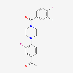 1-{4-[4-(3,4-difluorobenzoyl)-1-piperazinyl]-3-fluorophenyl}ethanone