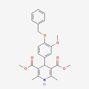 dimethyl 4-[4-(benzyloxy)-3-methoxyphenyl]-2,6-dimethyl-1,4-dihydro-3,5-pyridinedicarboxylate