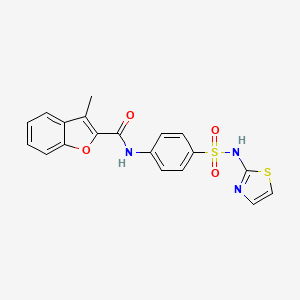 3-methyl-N-{4-[(1,3-thiazol-2-ylamino)sulfonyl]phenyl}-1-benzofuran-2-carboxamide