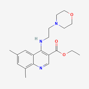 molecular formula C20H27N3O3 B3469068 ethyl 6,8-dimethyl-4-{[2-(4-morpholinyl)ethyl]amino}-3-quinolinecarboxylate 