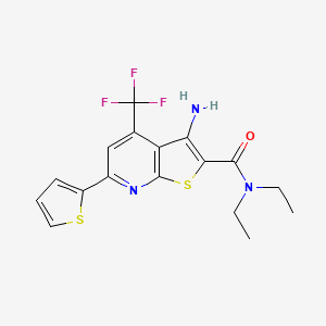 3-amino-N,N-diethyl-6-(2-thienyl)-4-(trifluoromethyl)thieno[2,3-b]pyridine-2-carboxamide