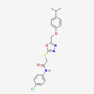 N-(4-chlorophenyl)-2-({5-[(4-isopropylphenoxy)methyl]-1,3,4-oxadiazol-2-yl}thio)acetamide