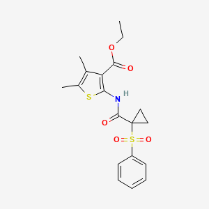 ethyl 4,5-dimethyl-2-({[1-(phenylsulfonyl)cyclopropyl]carbonyl}amino)-3-thiophenecarboxylate