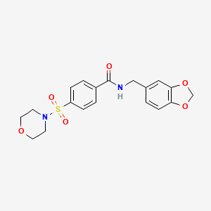 N-(1,3-benzodioxol-5-ylmethyl)-4-(4-morpholinylsulfonyl)benzamide