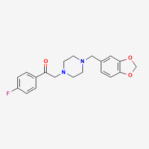 2-[4-(1,3-benzodioxol-5-ylmethyl)-1-piperazinyl]-1-(4-fluorophenyl)ethanone