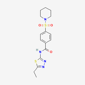 N-(5-ethyl-1,3,4-thiadiazol-2-yl)-4-(1-piperidinylsulfonyl)benzamide