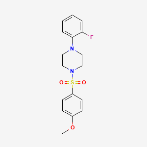 molecular formula C17H19FN2O3S B3469141 1-(2-fluorophenyl)-4-[(4-methoxyphenyl)sulfonyl]piperazine 