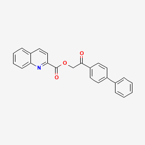 molecular formula C24H17NO3 B3469144 2-(4-biphenylyl)-2-oxoethyl 2-quinolinecarboxylate 