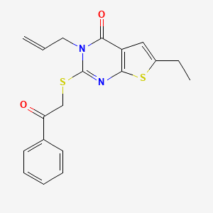 3-allyl-6-ethyl-2-[(2-oxo-2-phenylethyl)thio]thieno[2,3-d]pyrimidin-4(3H)-one