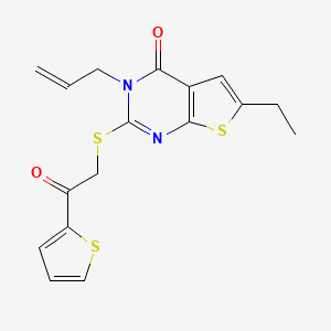 3-allyl-6-ethyl-2-{[2-oxo-2-(2-thienyl)ethyl]thio}thieno[2,3-d]pyrimidin-4(3H)-one