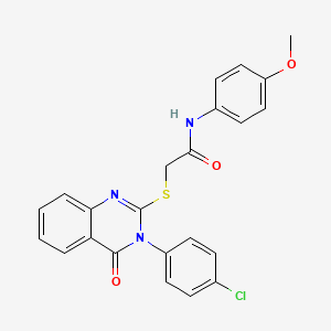 molecular formula C23H18ClN3O3S B3469174 2-{[3-(4-chlorophenyl)-4-oxo-3,4-dihydro-2-quinazolinyl]thio}-N-(4-methoxyphenyl)acetamide CAS No. 380452-98-2