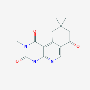 molecular formula C15H17N3O3 B3469181 2,4,9,9-tetramethyl-9,10-dihydropyrimido[4,5-c]isoquinoline-1,3,7(2H,4H,8H)-trione 