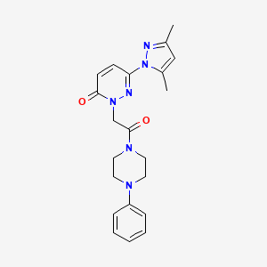 6-(3,5-dimethyl-1H-pyrazol-1-yl)-2-[2-oxo-2-(4-phenyl-1-piperazinyl)ethyl]-3(2H)-pyridazinone