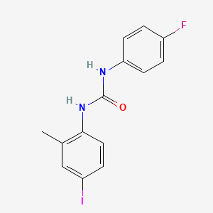 molecular formula C14H12FIN2O B3469203 N-(4-fluorophenyl)-N'-(4-iodo-2-methylphenyl)urea 