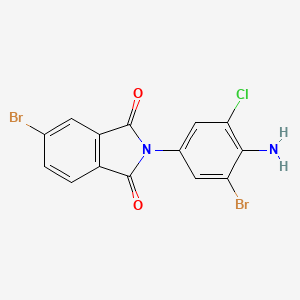 molecular formula C14H7Br2ClN2O2 B3469204 2-(4-amino-3-bromo-5-chlorophenyl)-5-bromo-1H-isoindole-1,3(2H)-dione 