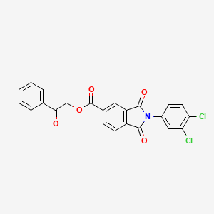 2-oxo-2-phenylethyl 2-(3,4-dichlorophenyl)-1,3-dioxo-5-isoindolinecarboxylate